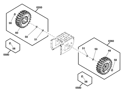 Wheels And Tires Group Diagram and Parts List for 1024L (1697439-00)(2021) Briggs and Stratton Snow Blower